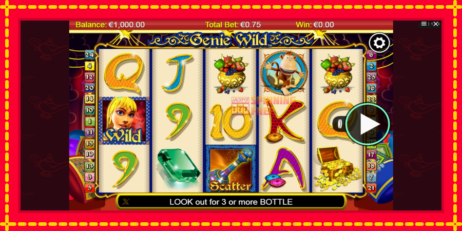 Genie Wild mesin slot dengan animasi cerah, gambar 1