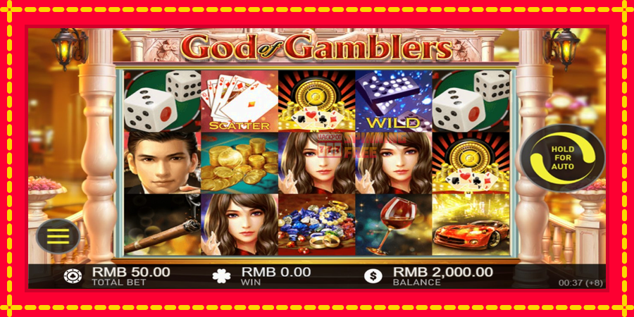 God of Gamblers mesin slot dengan animasi cerah, gambar 1