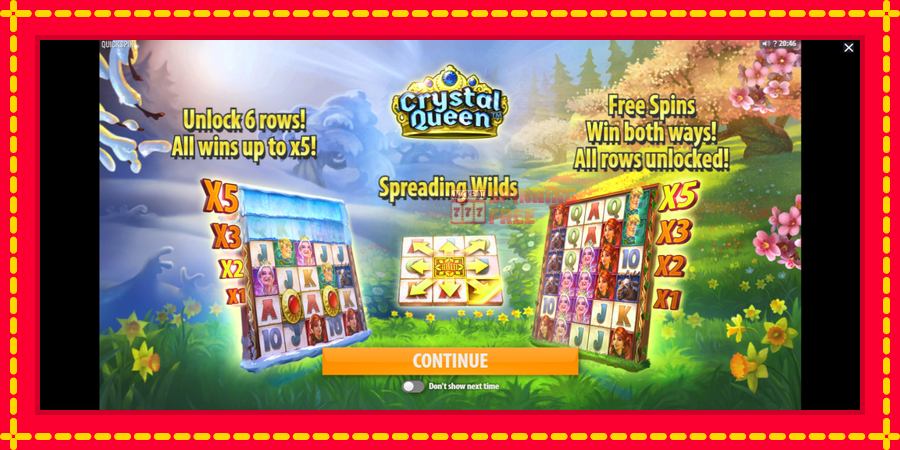 Crystal Queen mesin slot dengan animasi cerah, gambar 1