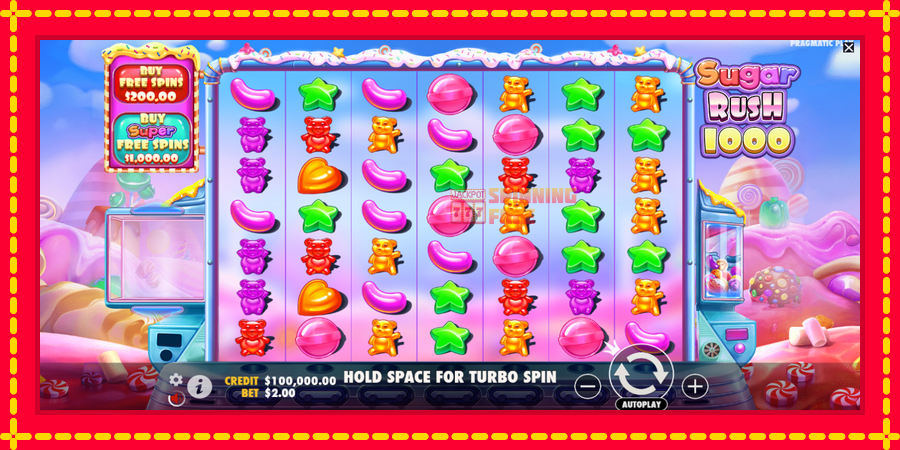 Sugar Rush 1000 mesin slot dengan animasi cerah, gambar 2