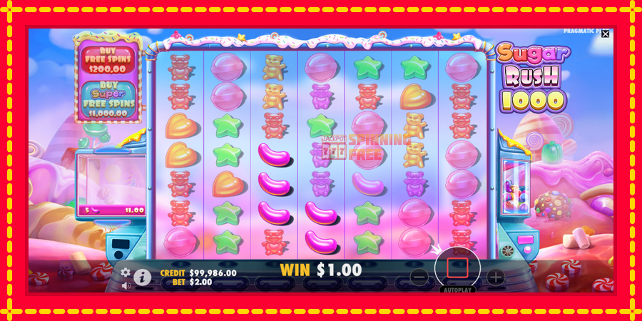 Sugar Rush 1000 mesin slot dengan animasi cerah, gambar 3